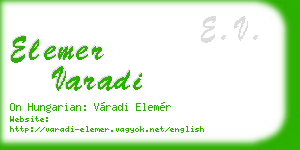 elemer varadi business card