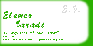 elemer varadi business card